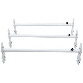 Van Roof Ladder Rack, 3 Bars Alloy Steel Roof Racks, 750 LBS Capacity Rain-Gutter Roof Rack, Adjustable Length 40.2" to 74.8"