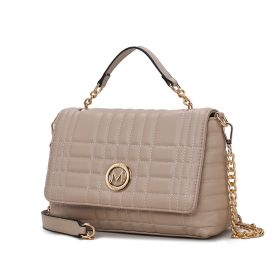 MKF Collection Lola Quilted Vegan Leather Women's Shoulder Bag by Mia K (Material: Vegan Leather, Color: beige)