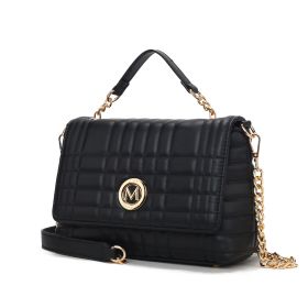MKF Collection Lola Quilted Vegan Leather Women's Shoulder Bag by Mia K (Material: Vegan Leather, Color: Black)