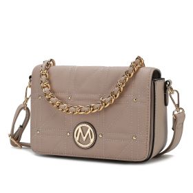 MKF Collection Arabella Vegan Leather Women's Shoulder Bag by Mia k (Material: Polycarbonate, Color: Taupe)