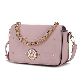 MKF Collection Arabella Vegan Leather Women's Shoulder Bag by Mia k (Material: Polycarbonate, Color: Pink)