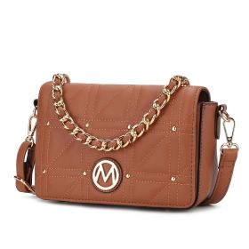 MKF Collection Arabella Vegan Leather Women's Shoulder Bag by Mia k (Material: Polycarbonate, Color: Brown)