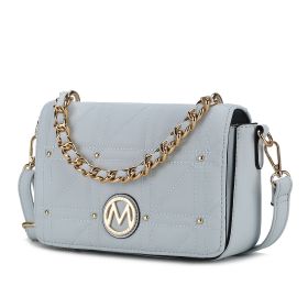 MKF Collection Arabella Vegan Leather Women's Shoulder Bag by Mia k (Material: Polycarbonate, Color: Light Blue)