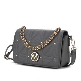 MKF Collection Arabella Vegan Leather Women's Shoulder Bag by Mia k (Material: Polycarbonate, Color: Charcoal)