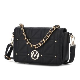 MKF Collection Arabella Vegan Leather Women's Shoulder Bag by Mia k (Material: Polycarbonate, Color: Black)