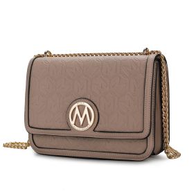 MKF Collection Amiyah Vegan Leather Women Shoulder Bag by Mia K (Material: Vegan Leather, Color: Taupe)