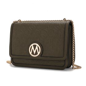 MKF Collection Amiyah Vegan Leather Women Shoulder Bag by Mia K (Material: Vegan Leather, Color: Olive)