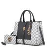 MKF Collection Yuliana 2-Piece Women's Handbag Set, Printed Satchel Purse with Matching Wallet, Stylish Vegan Leather Crossbody Bag by Mia K