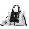 MKF Collection Yuliana 2-Piece Women's Handbag Set, Printed Satchel Purse with Matching Wallet, Stylish Vegan Leather Crossbody Bag by Mia K