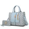 MKF Collection Yuliana 2-Piece Women's Handbag Set, Printed Satchel Purse with Matching Wallet, Stylish Vegan Leather Crossbody Bag by Mia K