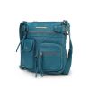 MKF Collection Stiella Women's Vintage Crossbody Bag, Faux Leather Shoulder Purse with Multiple Pockets and Adjustable Strap by Mia K