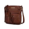 MKF Collection Stiella Women's Vintage Crossbody Bag, Faux Leather Shoulder Purse with Multiple Pockets and Adjustable Strap by Mia K