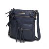 MKF Collection Stiella Women's Vintage Crossbody Bag, Faux Leather Shoulder Purse with Multiple Pockets and Adjustable Strap by Mia K