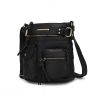 MKF Collection Stiella Women's Vintage Crossbody Bag, Faux Leather Shoulder Purse with Multiple Pockets and Adjustable Strap by Mia K