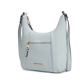 MKF Collection Lavinia Vegan Leather Shoulder Bag by Mia K (Material: Vegan Leather, Color: Light Blue)