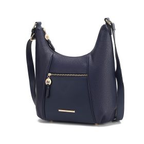 MKF Collection Lavinia Vegan Leather Shoulder Bag by Mia K (Material: Vegan Leather, Color: Navy)