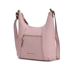 MKF Collection Lavinia Vegan Leather Shoulder Bag by Mia K (Material: Vegan Leather, Color: Pink)