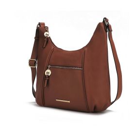 MKF Collection Lavinia Vegan Leather Shoulder Bag by Mia K (Material: Vegan Leather, Color: Brown)