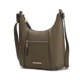 MKF Collection Lavinia Vegan Leather Shoulder Bag by Mia K (Material: Vegan Leather, Color: Olive)