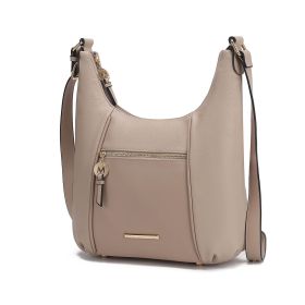MKF Collection Lavinia Vegan Leather Shoulder Bag by Mia K (Material: Vegan Leather, Color: Taupe)