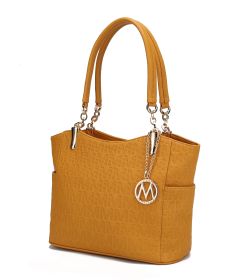 MKF Collection Malika M Signature Satchel Handbag by Mia k (Material: Vegan Leather, Color: Mustard)