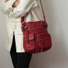 MKF Collection Stiella Women's Vintage Crossbody Bag, Faux Leather Shoulder Purse with Multiple Pockets and Adjustable Strap by Mia K