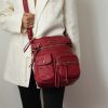 MKF Collection Stiella Women's Vintage Crossbody Bag, Faux Leather Shoulder Purse with Multiple Pockets and Adjustable Strap by Mia K